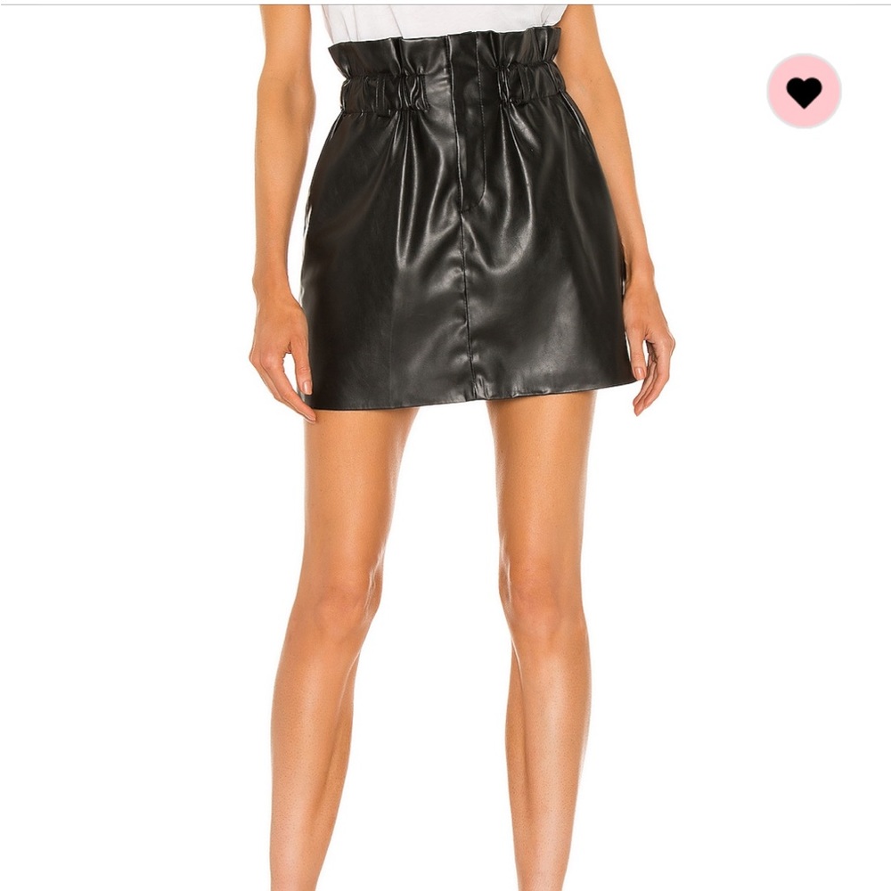 BLANKNYC Paperbag Leather Skirt